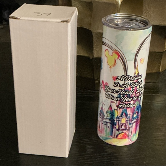 None Other - NEW Dreamy Castle Tumbler with Quote